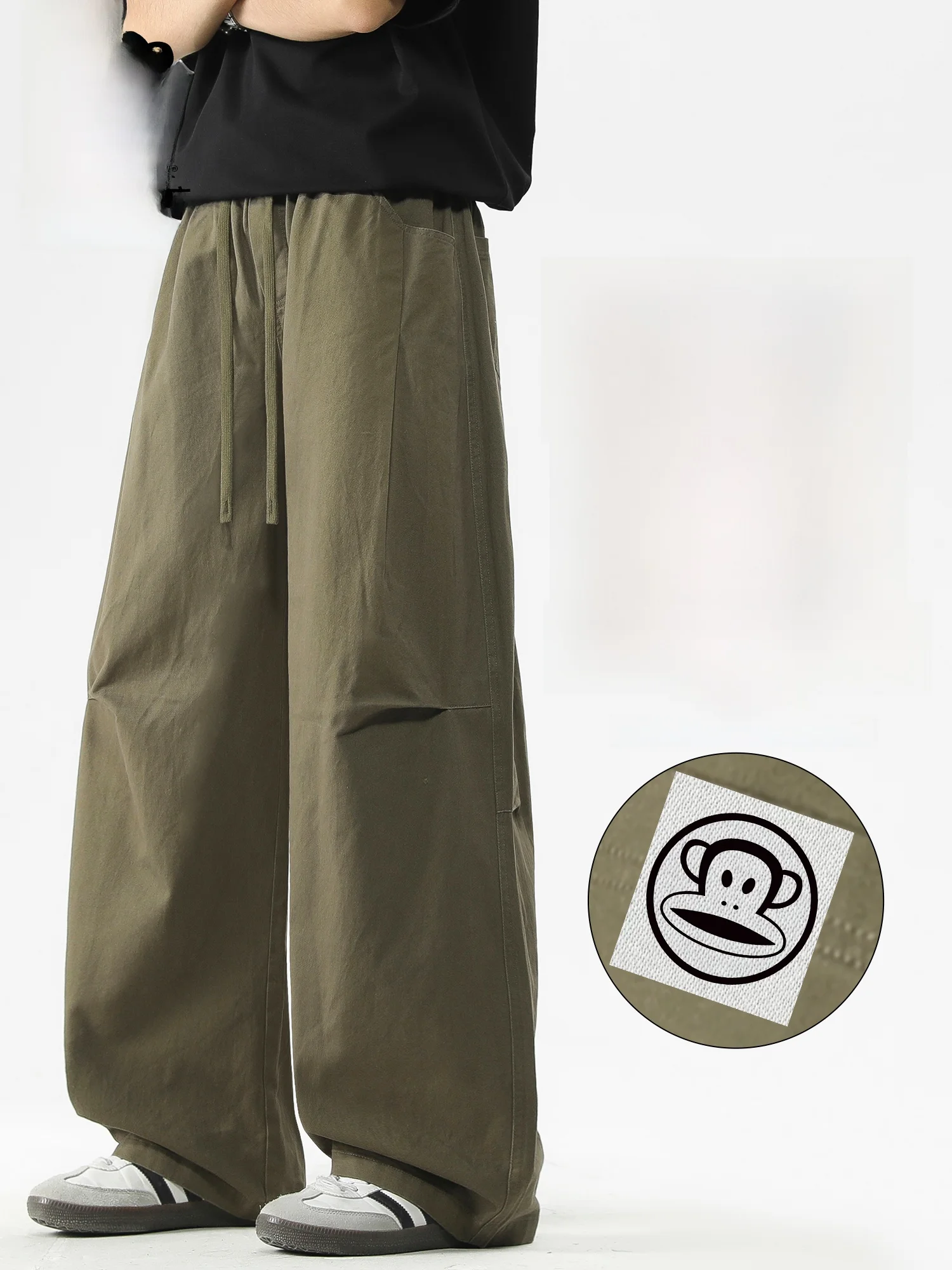 Мужские повседневные брюки Paul Frank из чистого хлопка, весенние, американского стиля, свободные, прямые, широкие, со средней посадкой на талии
Мужские повседневные брюки Paul Frank из чистого хлопка, весенние, американского стиля, свободные, прямые, широкие, со средней посадкой на талии