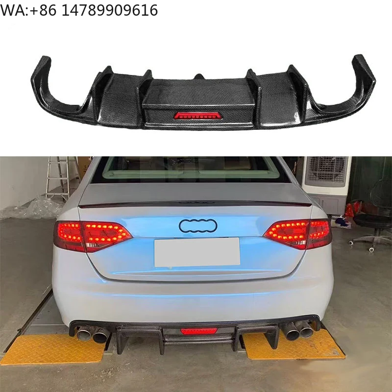 High-end Custom Body Kit For Old-to-New ConversionA4 B8 Non Sline K Style Carbon Fiber Rear Diffuser With LED Light Rear Bumper
High-end Custom Body Kit For Old-to-New ConversionA4 B8 Non Sline K Style Carbon Fiber Rear Diffuser With LED Light Rear Bumper