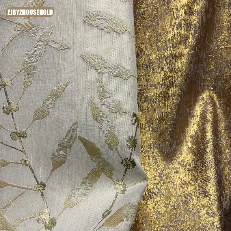 Gold Leaf Curtain Gold Silk Thread Splicing Butterfly Tulle Yarn Fashion Curtains for Living Dining Room Bedroom High Shading
Gold Leaf Curtain Gold Silk Thread Splicing Butterfly Tulle Yarn Fashion Curtains for Living Dining Room Bedroom High Shading