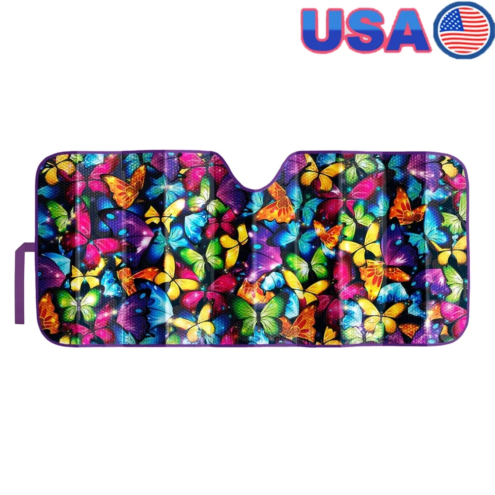 Universal Accordion Sunshade Vehicles Blocks UV Rays Reduces Heat Easy Installation Compact Storage 63 x 28.5 Inch
Universal Accordion Sunshade Vehicles Blocks UV Rays Reduces Heat Easy Installation Compact Storage 63 x 28.5 Inch