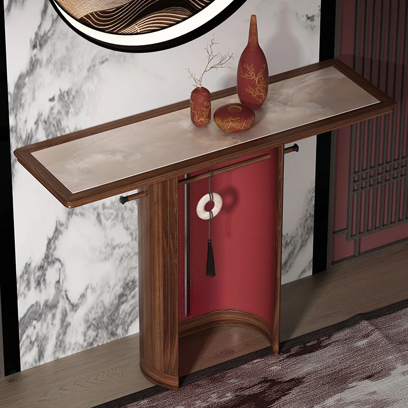 Solid wood strip case entrance entrance platform Modern rock slab end view platform Black walnut living room strip table Zen
Solid wood strip case entrance entrance platform Modern rock slab end view platform Black walnut living room strip table Zen