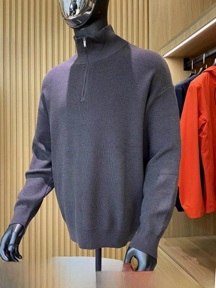 Men's Casual Knitted Sweater Half Zipper Stand Collar Design Simple Pure Color Warm Winter Fashion City Style Long Sleeve
Men's Casual Knitted Sweater Half Zipper Stand Collar Design Simple Pure Color Warm Winter Fashion City Style Long Sleeve