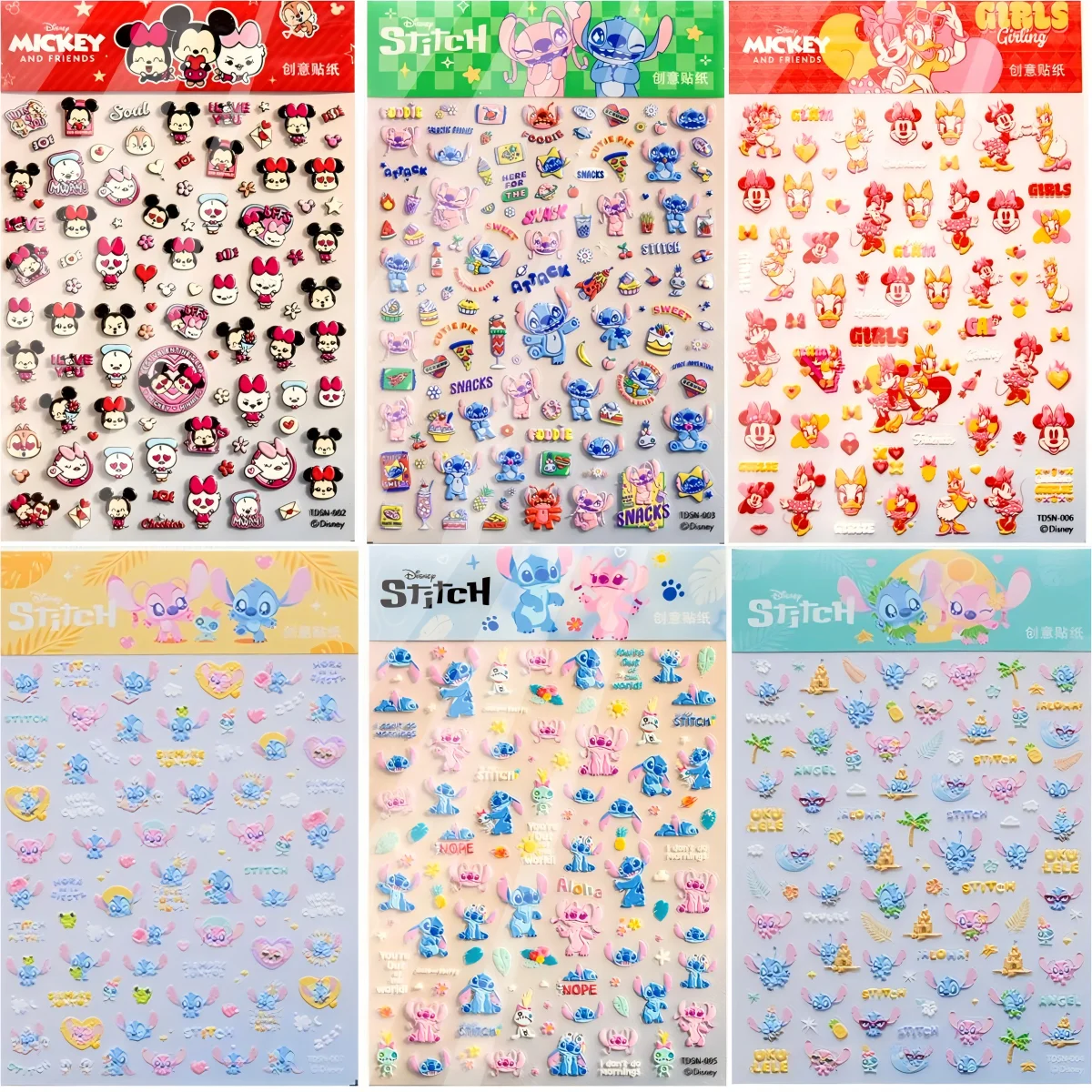 6Pcs 5D Embossed Disney Nail Sticker Ins Internet Celebrity Nail Art Accessory Cute Cartoon Energetic Girl Versatile Sticker
6Pcs 5D Embossed Disney Nail Sticker Ins Internet Celebrity Nail Art Accessory Cute Cartoon Energetic Girl Versatile Sticker
