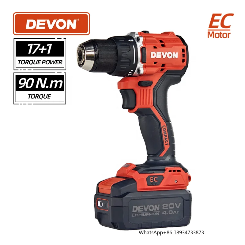 5203-Li-20 DEVON Other Electric Drills Cordless Power Drill Machine 20V Battery Operated Hand Drill
5203-Li-20 DEVON Other Electric Drills Cordless Power Drill Machine 20V Battery Operated Hand Drill