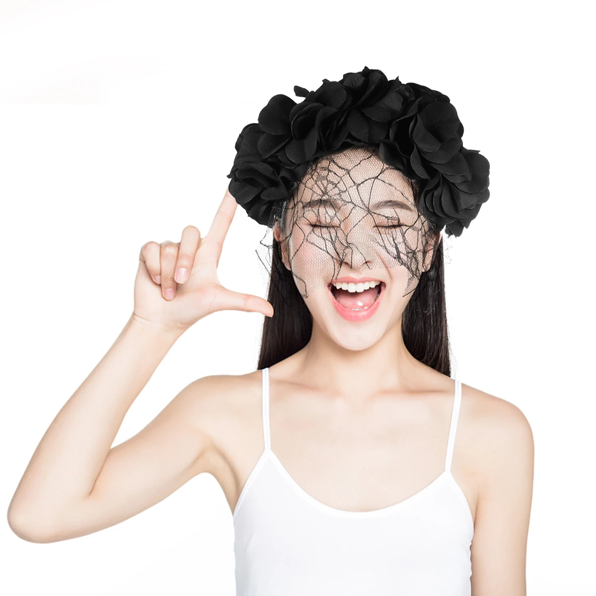 Black Mesh Headb Artificial Flowers Halloween Party Floral Hair Hoop Accessories Polyester Material Easy to Wear
Black Mesh Headb Artificial Flowers Halloween Party Floral Hair Hoop Accessories Polyester Material Easy to Wear