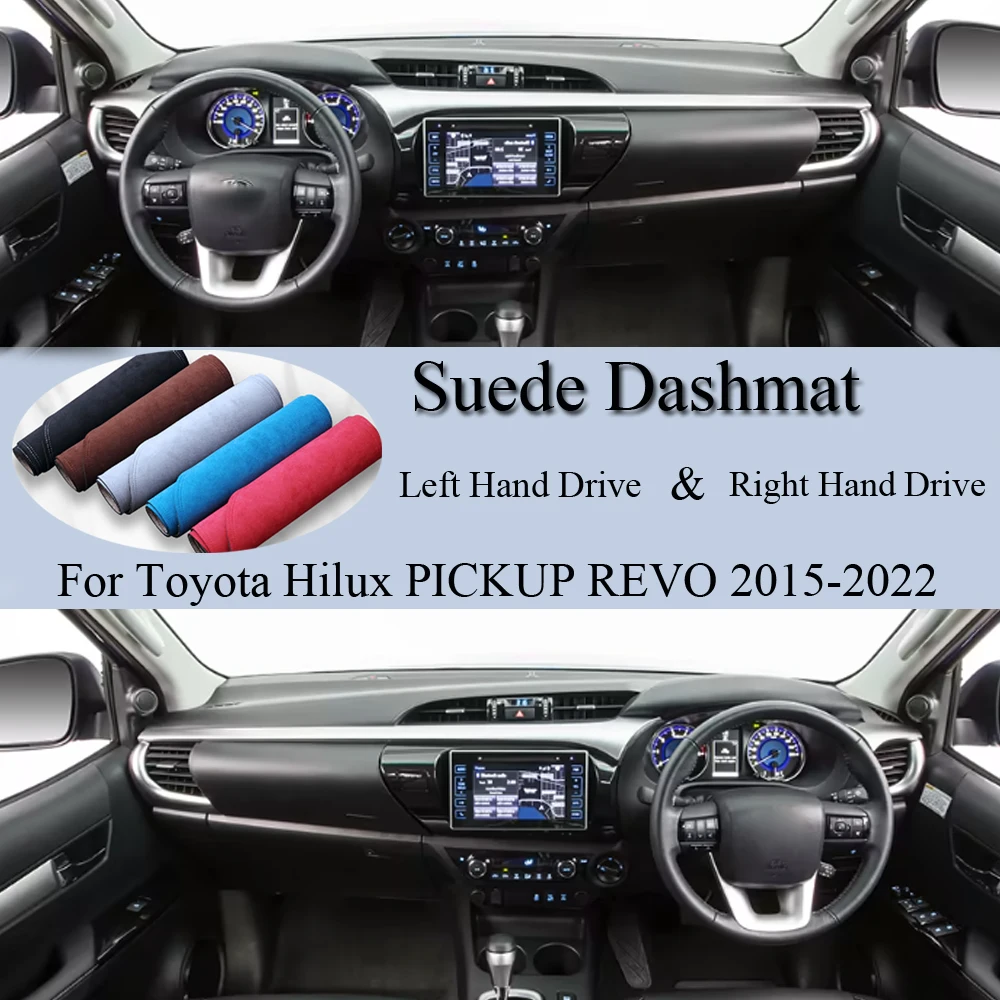 Для Toyota Hilux Pickup Revo 2015 2016-2022 Замшевый кожаный коврик для приборной панели, коврик для приборной панели, солнцезащитный ковер, автомобильные аксессуары
Для Toyota Hilux Pickup Revo 2015 2016-2022 Замшевый кожаный коврик для приборной панели, коврик для приборной панели, солнцезащитный ковер, автомобильные аксессуары