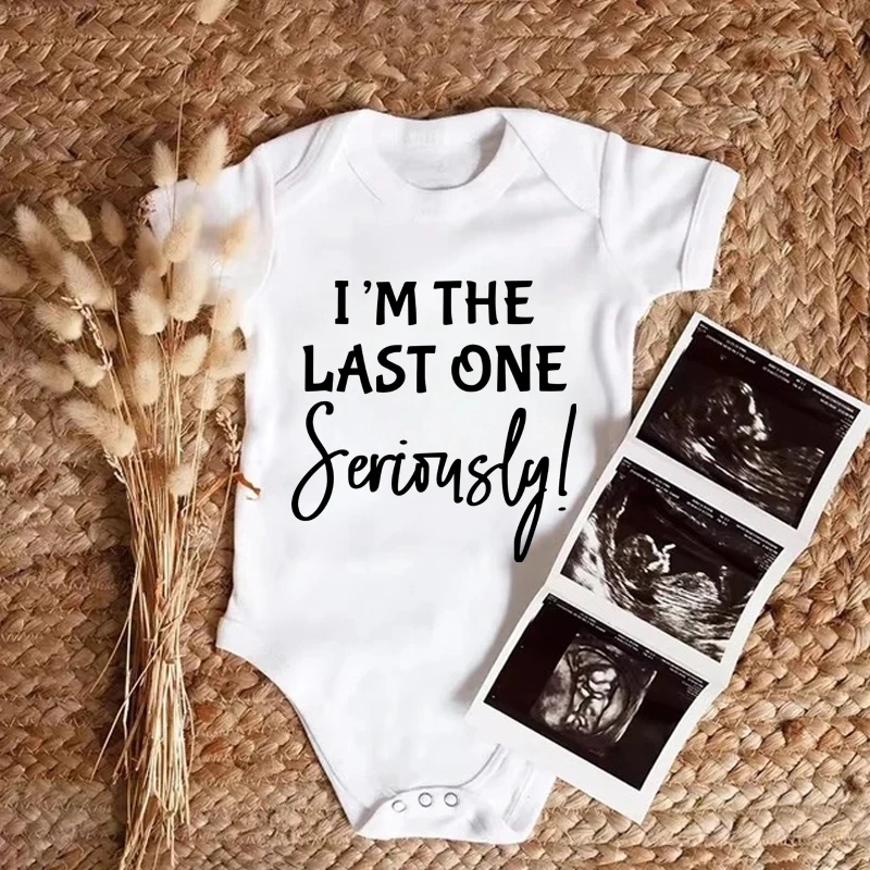 I'm The Last One Seriously Baby Bodysuit Funny Pregnancy Announcement Onesie Short Sleeve Infant Romper Baby Reveal Outfit
I'm The Last One Seriously Baby Bodysuit Funny Pregnancy Announcement Onesie Short Sleeve Infant Romper Baby Reveal Outfit