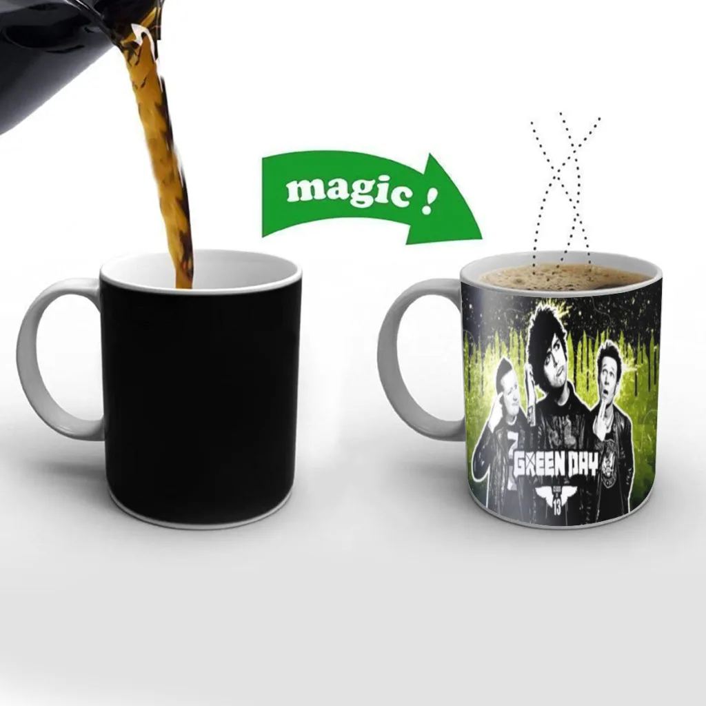 G-Green Day Band Free shipping Mug Changing Color Ceramic Coffee Mugs Magic Tea Cup Best Gift For Your Friends
G-Green Day Band Free shipping Mug Changing Color Ceramic Coffee Mugs Magic Tea Cup Best Gift For Your Friends