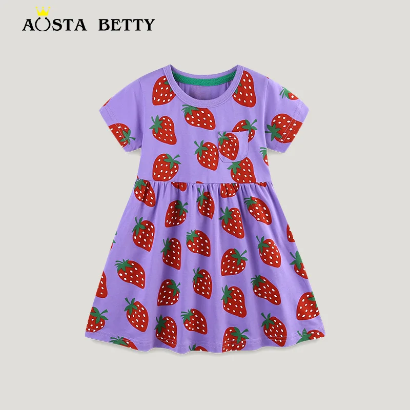 Children's dress summer new short-sleeved dress for girls cute strawberry print children's princess dress
Children's dress summer new short-sleeved dress for girls cute strawberry print children's princess dress