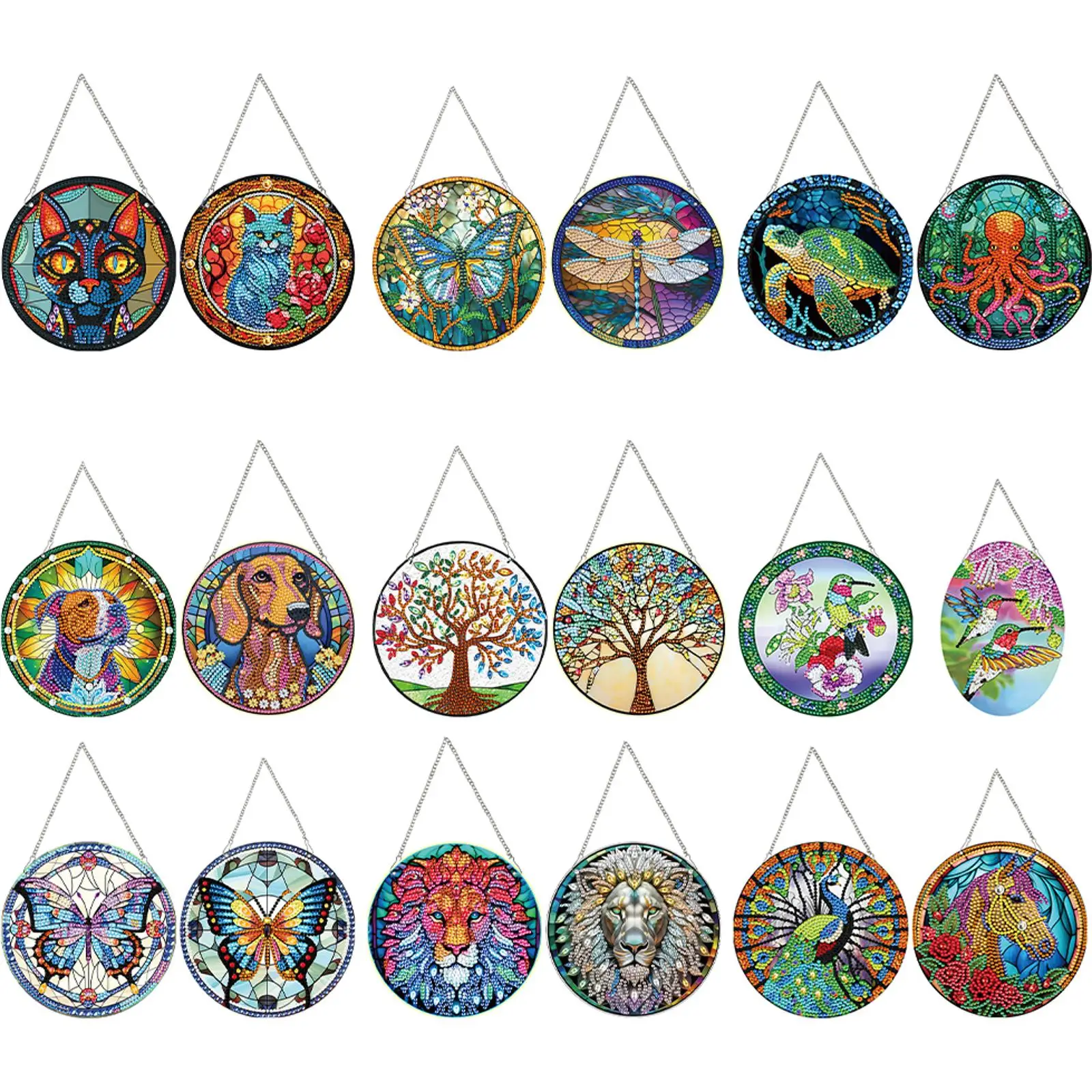 2pcs Animal Theme 2D/Flat DIY Single-Sided Drill Rhinestone Diamond Art Window Pendants Diamond Art Pendant Wall Door Decoration
2pcs Animal Theme 2D/Flat DIY Single-Sided Drill Rhinestone Diamond Art Window Pendants Diamond Art Pendant Wall Door Decoration