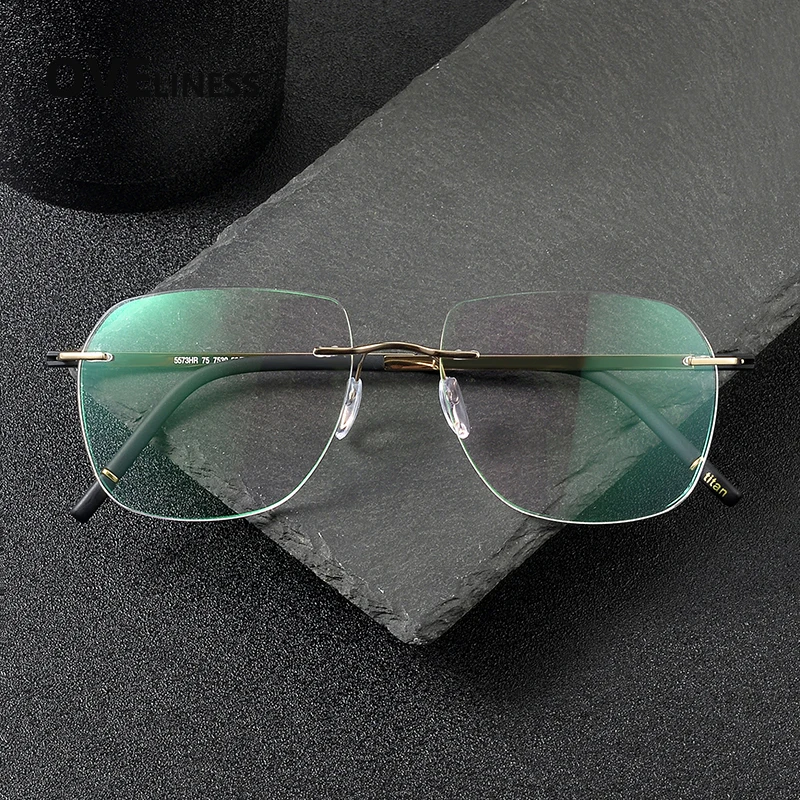 Pure Titanium Glasses Frame Men New Brand Design Rimless Eyeglasses frames Frameless Women Ultralight Japanese Eyewear
Pure Titanium Glasses Frame Men New Brand Design Rimless Eyeglasses frames Frameless Women Ultralight Japanese Eyewear