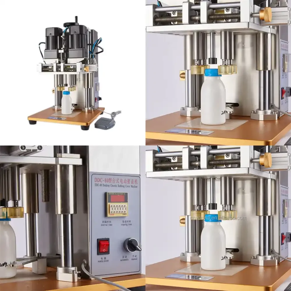 Semi Automatic Electric Plastic Glass Bottle Cans Jar Screwing Capping Sealing Packing Machine
Semi Automatic Electric Plastic Glass Bottle Cans Jar Screwing Capping Sealing Packing Machine