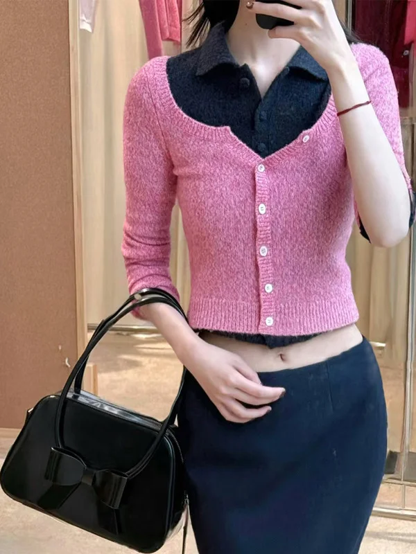 Slim Fit Short Knitted Cardigan round Neck Single Button Long Sleeve Casual Style Pure Color Women's Knitted Sweater
Slim Fit Short Knitted Cardigan round Neck Single Button Long Sleeve Casual Style Pure Color Women's Knitted Sweater