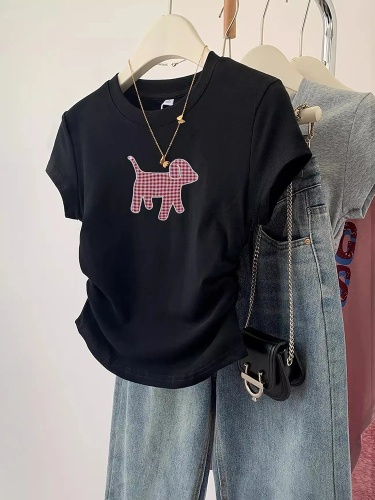 Short Sleeve T-Shirt Women Solid Simple Casual All-Match T-shirt Fashion Basic Crop Tops Tees 2025 New Summer
Short Sleeve T-Shirt Women Solid Simple Casual All-Match T-shirt Fashion Basic Crop Tops Tees 2025 New Summer