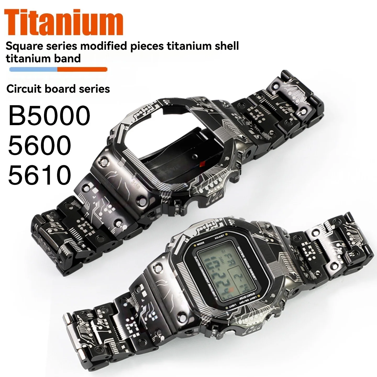 DW5600 5610 Mod Kit Titanium alloy case strap For casio dw5600 gmw5610 GMWB5000 Modified stainless steel Men's watch Accessories
DW5600 5610 Mod Kit Titanium alloy case strap For casio dw5600 gmw5610 GMWB5000 Modified stainless steel Men's watch Accessories