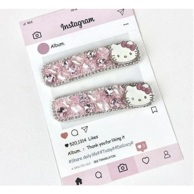 New Kawaii Sanrio Hello Kitty Sparkling Diamond Hairpin Sweet Girl Heart Cute Notch Hair Clip Side Hair Clip Headwear Girl Gift
New Kawaii Sanrio Hello Kitty Sparkling Diamond Hairpin Sweet Girl Heart Cute Notch Hair Clip Side Hair Clip Headwear Girl Gift
