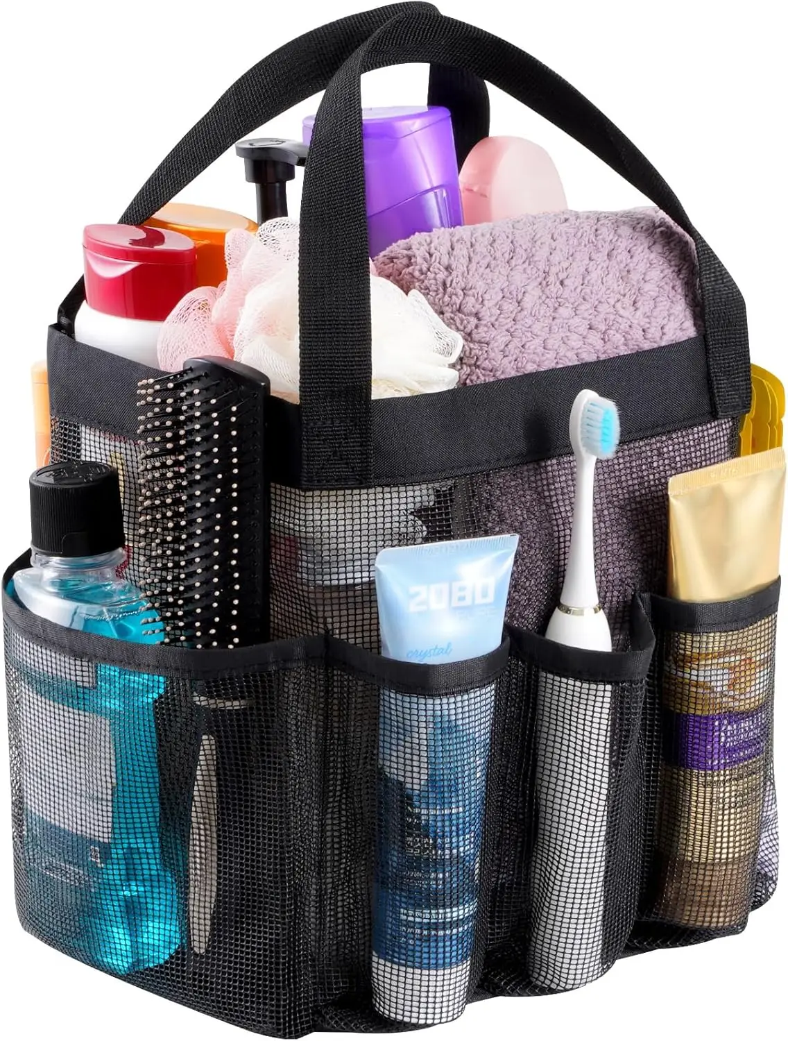 Mesh Shower Caddy Portable for College Dorm Room Essentials with 7 Pockets, Freestanding Hanging Organizer Basket, Quick Dry Tot
Mesh Shower Caddy Portable for College Dorm Room Essentials with 7 Pockets, Freestanding Hanging Organizer Basket, Quick Dry Tot