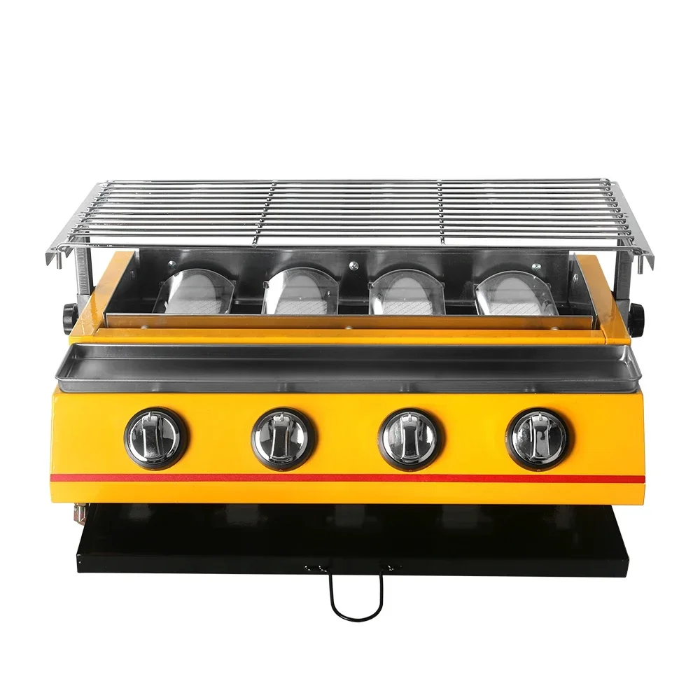 GZKITCHEN Commercial 4 Burners LPG Gas BBQ grill Picnic Barbecue Cooker Glass/Stainless Steel Cover Smokeless Home Garden
GZKITCHEN Commercial 4 Burners LPG Gas BBQ grill Picnic Barbecue Cooker Glass/Stainless Steel Cover Smokeless Home Garden