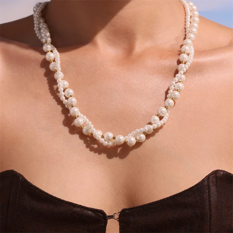 Ourfuno Elegant Shell Pearl Necklace For Women Multilayer Party Wedding Statement Necklace Simple Fashion Jewelry Birthday Gift
Ourfuno Elegant Shell Pearl Necklace For Women Multilayer Party Wedding Statement Necklace Simple Fashion Jewelry Birthday Gift