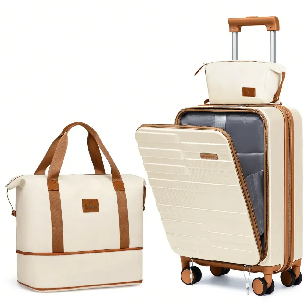 Joyway 3Piece Front Opening Cover CarryOn Luggage Side Hooks TSA Lock Spinner Wheels YKK Zippers Luggage Case Trolley Suitcase S
Joyway 3Piece Front Opening Cover CarryOn Luggage Side Hooks TSA Lock Spinner Wheels YKK Zippers Luggage Case Trolley Suitcase S