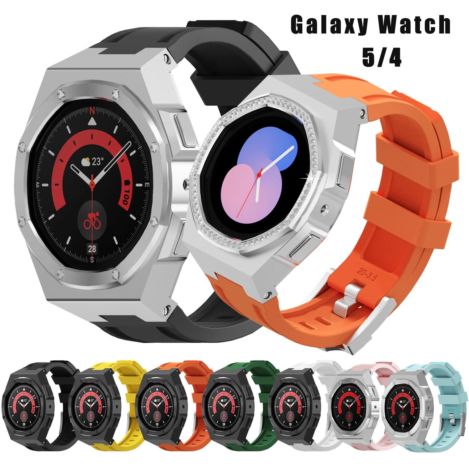 Modification Kit Case Band For Samsung Galaxy Watch 5 Pro 45mm 4 44mm 46mm Stainless Steel Bezel Mod Cover Rubber Strap Bracelet
Modification Kit Case Band For Samsung Galaxy Watch 5 Pro 45mm 4 44mm 46mm Stainless Steel Bezel Mod Cover Rubber Strap Bracelet
