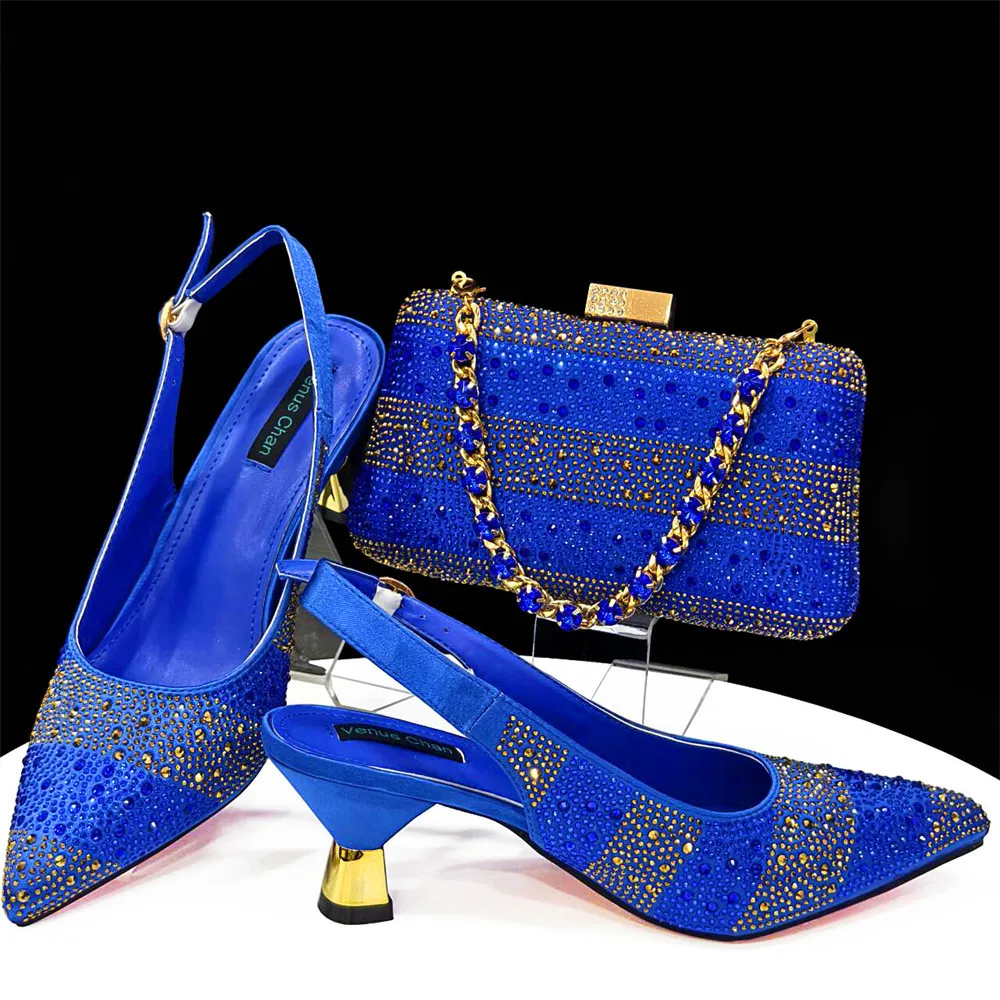 Shoe And Bag Set Combination Pointed Striped Rhinestones Matching Square Handbag African Large-size Women's Shoes New In Handbag
Shoe And Bag Set Combination Pointed Striped Rhinestones Matching Square Handbag African Large-size Women's Shoes New In Handbag