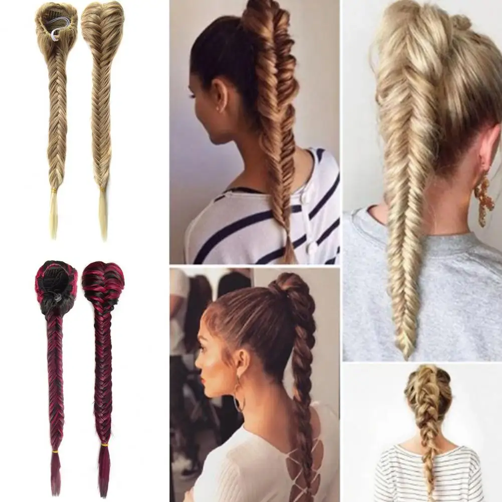 Braided Wig Stylish Natural Look Long Braided Fishtail Ponytail Wig Synthetic Hair Extension for Women Girls
Braided Wig Stylish Natural Look Long Braided Fishtail Ponytail Wig Synthetic Hair Extension for Women Girls