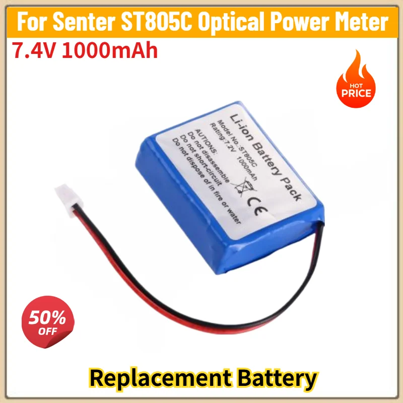 7.4V 1000mAh High Quality Replacement Battery for Senter ST805C Optical Power Meter
7.4V 1000mAh High Quality Replacement Battery for Senter ST805C Optical Power Meter