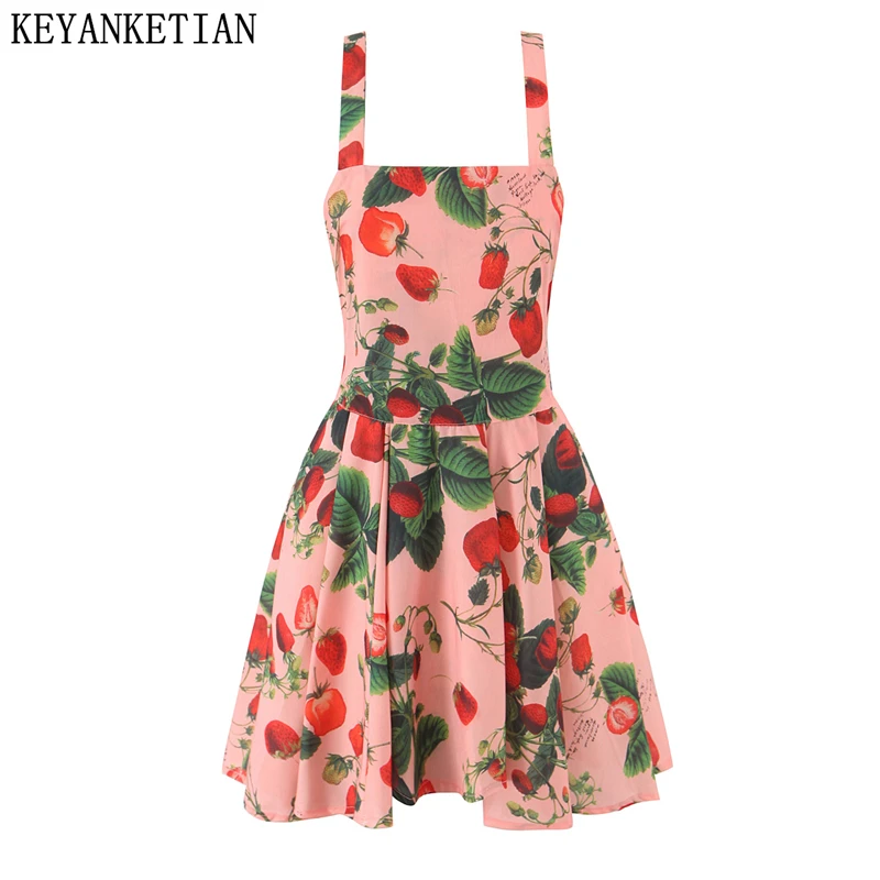 KEYANKETIAN, новое летнее женское платье в стиле отпуска с бантом и принтом, сексуальное платье на подтяжках с открытой спиной, мини-юбка
KEYANKETIAN, новое летнее женское платье в стиле отпуска с бантом и принтом, сексуальное платье на подтяжках с открытой спиной, мини-юбка