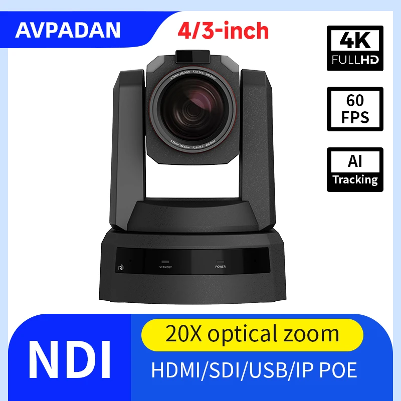 4/3-inch UHD video camera 20.00 million pixels high-quality with AI tracking use for large auditorium broadcasts live exhibition
4/3-inch UHD video camera 20.00 million pixels high-quality with AI tracking use for large auditorium broadcasts live exhibition