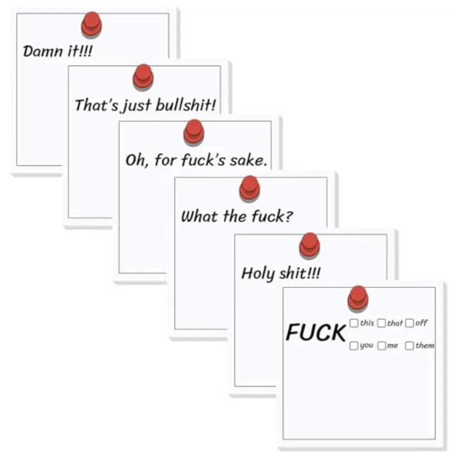 Funny Sticky Notes, 6 Pads, 3""x3"", 50Sheets/Pad, Funny Notepads, Novelty Sticky Notes, Sarcastic Memo Pads for Work, Gag Gift
Funny Sticky Notes, 6 Pads, 3""x3"", 50Sheets/Pad, Funny Notepads, Novelty Sticky Notes, Sarcastic Memo Pads for Work, Gag Gift