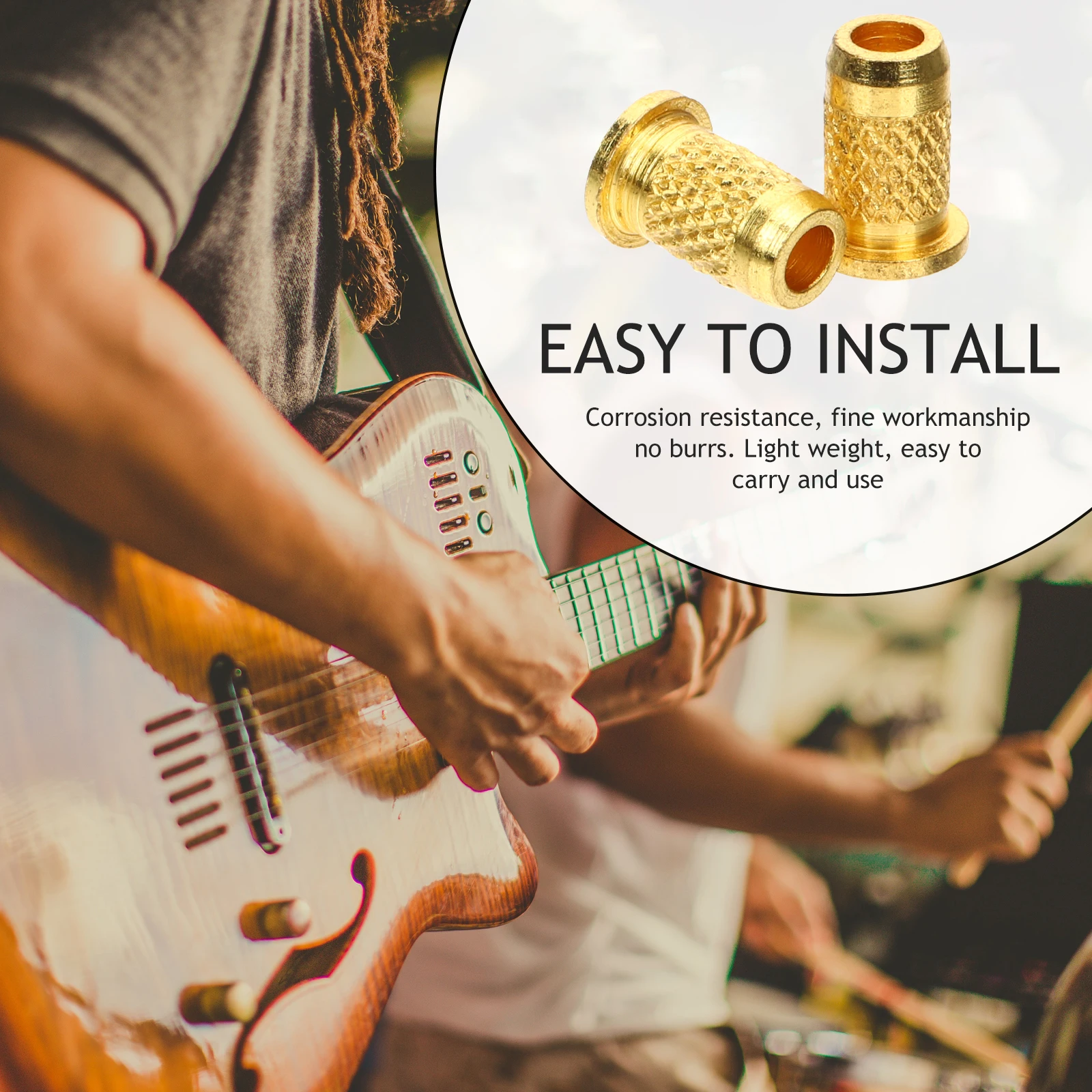 6pcs Electric String Ferrules Durable Metal Caps Guitar Parts String Holders Repair Accessories Guitar Bridge Retainer Supplies 
6pcs Electric String Ferrules Durable Metal Caps Guitar Parts String Holders Repair Accessories Guitar Bridge Retainer Supplies