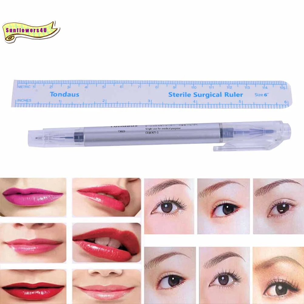 Pro Surgical Skin Marker Pen Ruler Scribe Tool Tattoo Piercing Permanent Makeup
Pro Surgical Skin Marker Pen Ruler Scribe Tool Tattoo Piercing Permanent Makeup