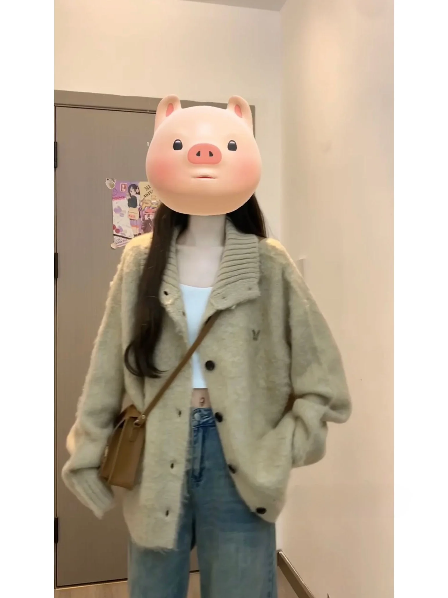 Sli American Casual High Ne Sweater Design Flip Collar Open Cardigan Simple Loose Knitted Top Coat for Women
Sli American Casual High Ne Sweater Design Flip Collar Open Cardigan Simple Loose Knitted Top Coat for Women