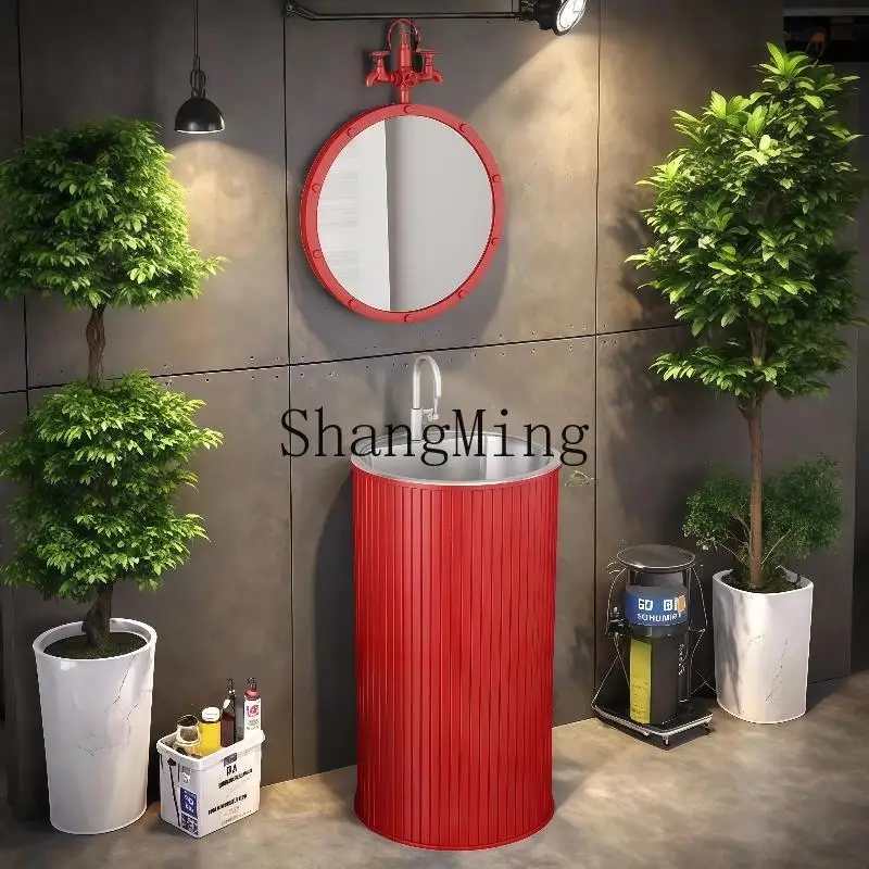 SM new wrought iron wash basin retro industrial air oil drum creative powder room washstand toilet
SM new wrought iron wash basin retro industrial air oil drum creative powder room washstand toilet