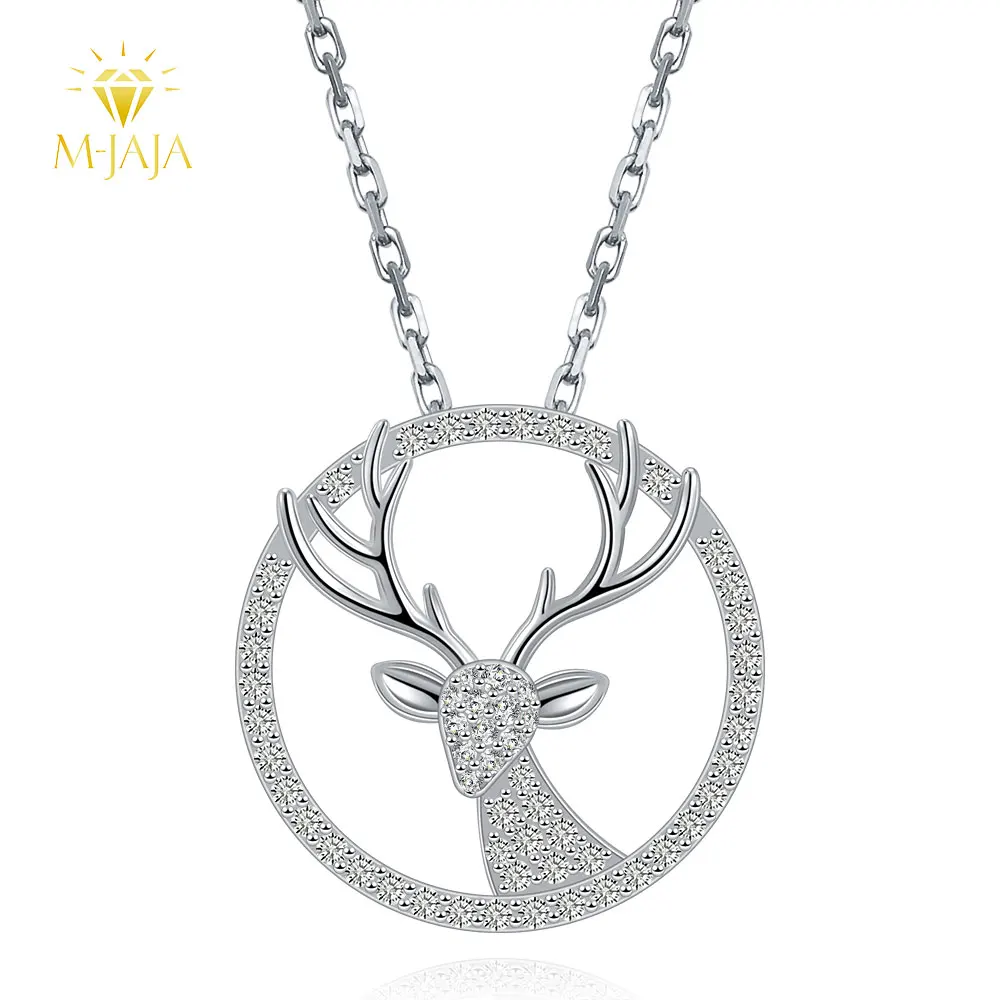 M-JAJA Moissanite Deer Pendant Necklace S925 Sterling Silver Choker Necklace for Women Gold Plated Clavicle Chain Fine Jewelry
M-JAJA Moissanite Deer Pendant Necklace S925 Sterling Silver Choker Necklace for Women Gold Plated Clavicle Chain Fine Jewelry