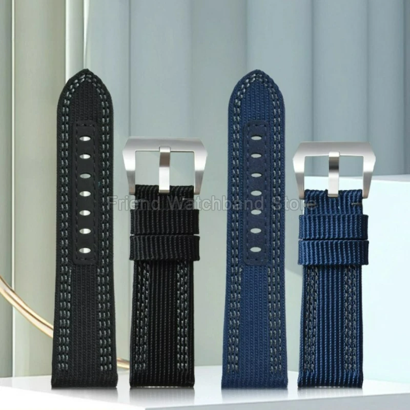 Нейлоновый ремешок для часов Panerai PAM441 PAM616 PAM312 PAM359, легко чистящийся, устойчивый к истиранию, 22 24, 26 мм, черный, синий, специальный интерфейс
Нейлоновый ремешок для часов Panerai PAM441 PAM616 PAM312 PAM359, легко чистящийся, устойчивый к истиранию, 22 24, 26 мм, черный, синий, специальный интерфейс