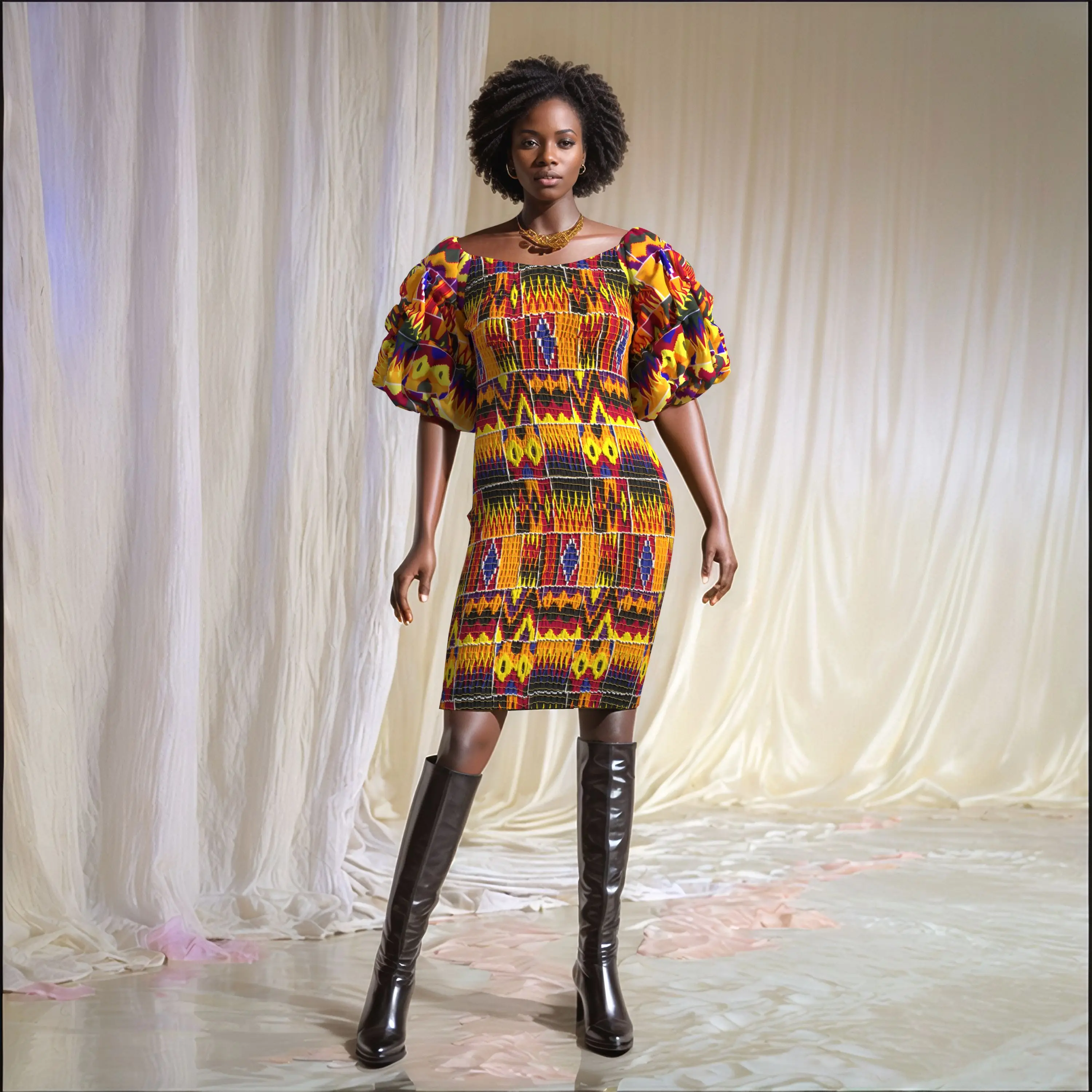 Dashiki African Dress for Women Ankara Knee Lenght Stretch Elastic Half Sleeve African Women Party Wedding Clothing WY10901
Dashiki African Dress for Women Ankara Knee Lenght Stretch Elastic Half Sleeve African Women Party Wedding Clothing WY10901