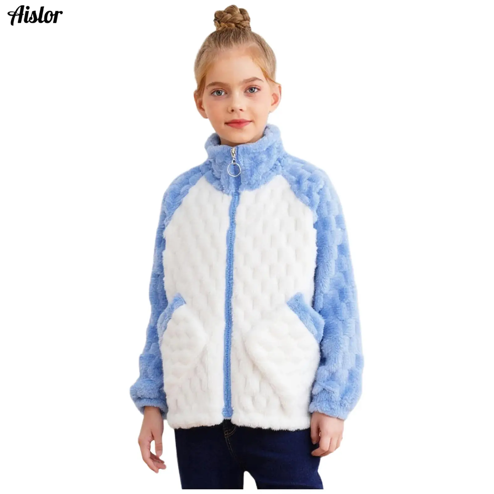 Kids Boys Girls Coral Fleece Coat Winter Warm Outerwear Casual Stand Collar Long Sleeves Zip-Up Color Block Jacket with Pockets
Kids Boys Girls Coral Fleece Coat Winter Warm Outerwear Casual Stand Collar Long Sleeves Zip-Up Color Block Jacket with Pockets