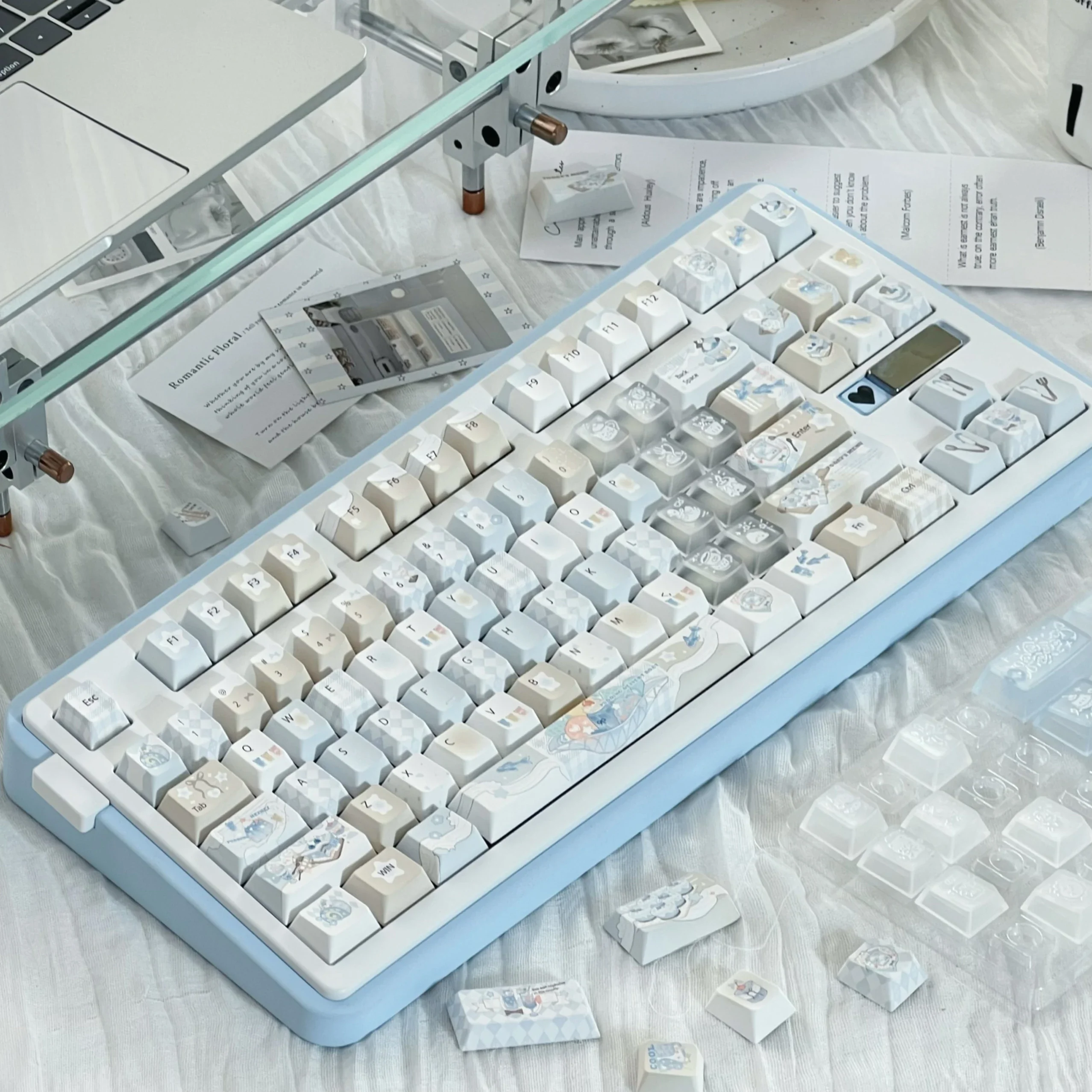 Furfurina Ice Keycap пятисторонняя сублимационная механическая клавиатура на заказ Pbt милый оригинальный синий колпачок для клавиш
Furfurina Ice Keycap пятисторонняя сублимационная механическая клавиатура на заказ Pbt милый оригинальный синий колпачок для клавиш