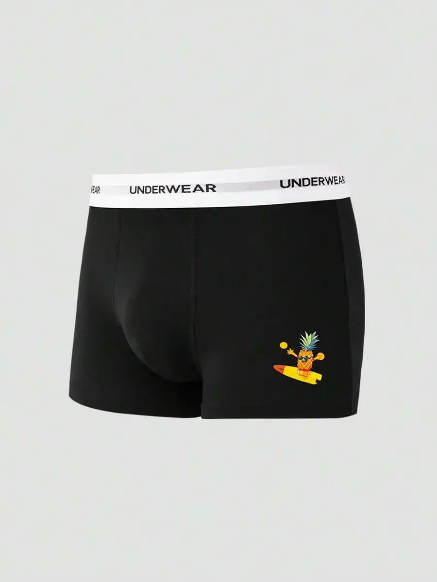Men Cartoon Printed Boxer Briefs With Letter Waistband
Men Cartoon Printed Boxer Briefs With Letter Waistband