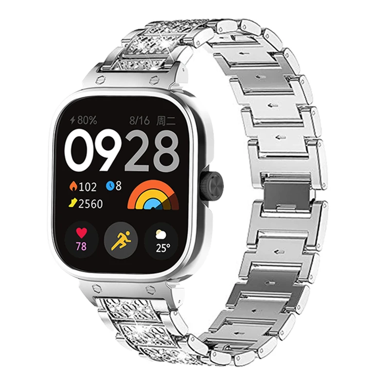 Бриллиантовый ремешок + металлическая зеркальная защита для Redmi Watch 4, ремешок для часов redmi Watch 4, металлический браслет для redmiwatch 4, защитный чехол
Бриллиантовый ремешок + металлическая зеркальная защита для Redmi Watch 4, ремешок для часов redmi Watch 4, металлический браслет для redmiwatch 4, защитный чехол