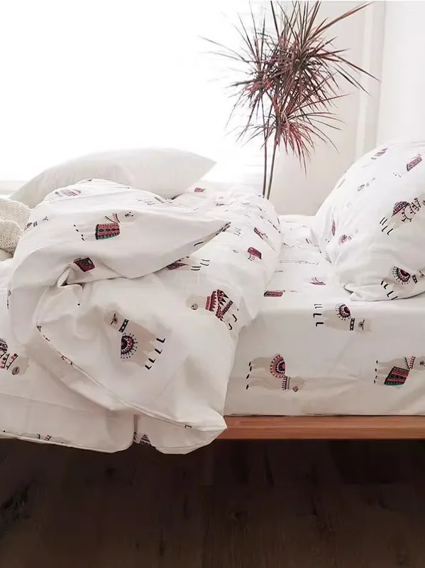 Pure Cotton Bedding Set Queen Size Duvet Cover Sheet Pillowcase Bedding Accessories Skin-friendly Korean Japanese Style
Pure Cotton Bedding Set Queen Size Duvet Cover Sheet Pillowcase Bedding Accessories Skin-friendly Korean Japanese Style