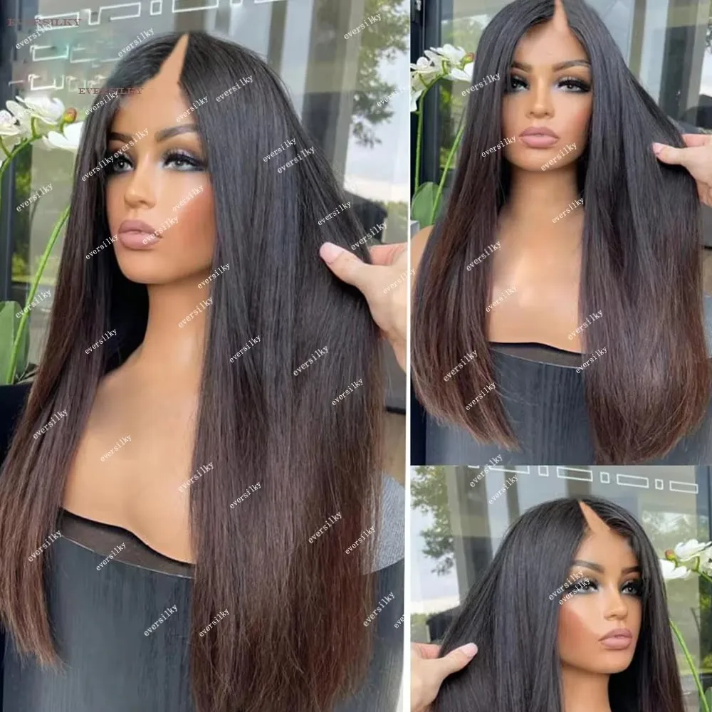 Ombre Chocolate Balayage Dark Brown Bone Straight V Part Wig 100% Human Hair Highlight Chestnute Blonde Full U Shape Half Wigs
Ombre Chocolate Balayage Dark Brown Bone Straight V Part Wig 100% Human Hair Highlight Chestnute Blonde Full U Shape Half Wigs