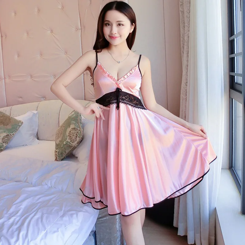 Silk Satin Night Dress Women Lace Full Slip Nightgown Lenceria Sexy Plus Size Backless Sleepwear Women Breathable Nuisette Femme
Silk Satin Night Dress Women Lace Full Slip Nightgown Lenceria Sexy Plus Size Backless Sleepwear Women Breathable Nuisette Femme