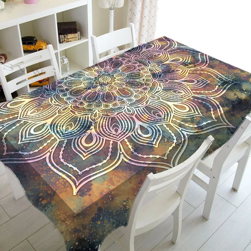 Psychedelic Mandala Stain Resistant Tablecloth Mandala Pattern Rectangular Table Mat Kitchen Holiday Party Decor Tablecloth
Psychedelic Mandala Stain Resistant Tablecloth Mandala Pattern Rectangular Table Mat Kitchen Holiday Party Decor Tablecloth