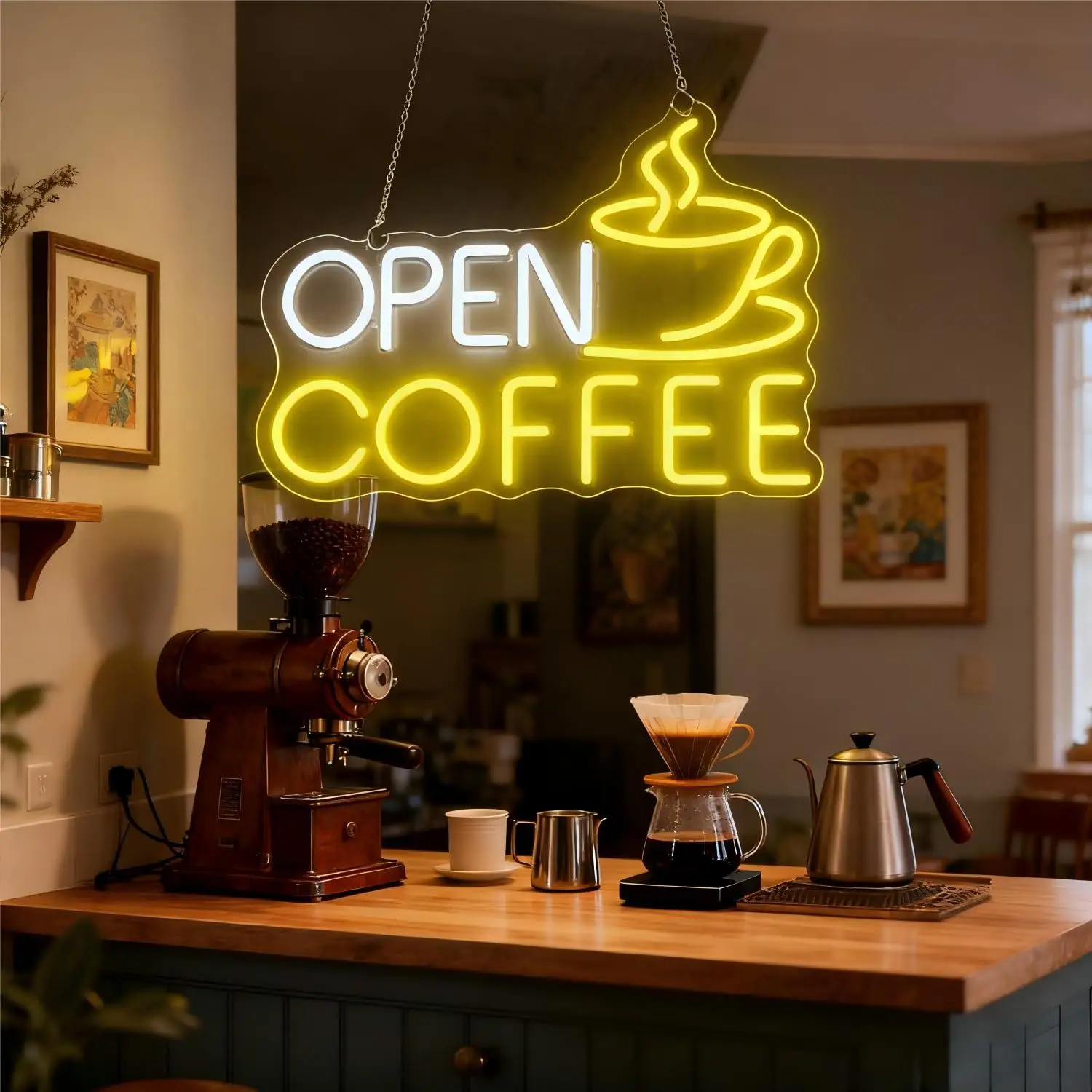 Open Coffee Neon Sign USB Dimmable LED Lights for Coffee Shop Coffee Bar Espresso Stations Front Window Nook Decors Wall Lights
Open Coffee Neon Sign USB Dimmable LED Lights for Coffee Shop Coffee Bar Espresso Stations Front Window Nook Decors Wall Lights
