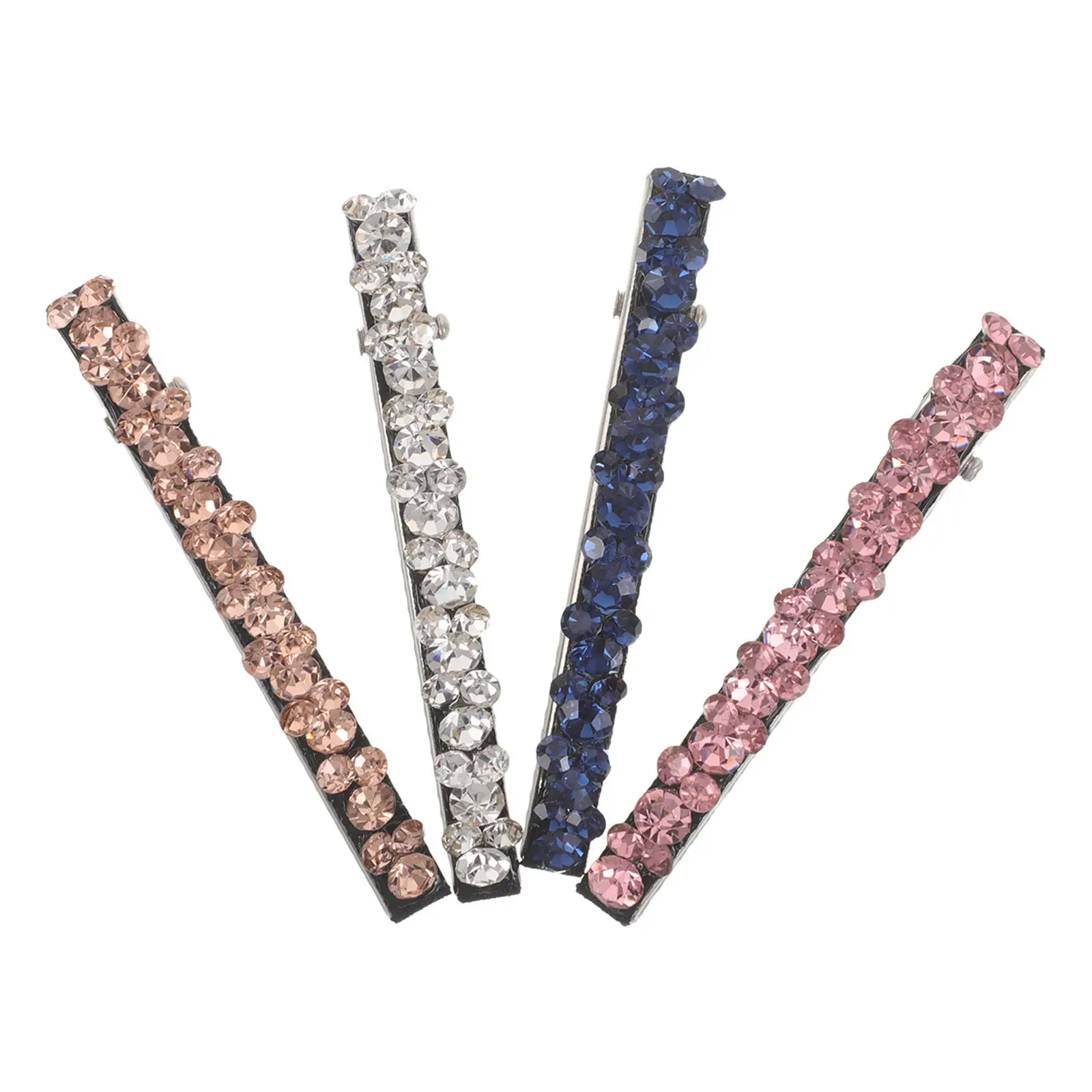 4Pcs Diamond Decorated Hair Clips Sparkly Rhinestone Duckbill Barrettes Crystal Styling Pins for Women Girls Long Slim Metal
4Pcs Diamond Decorated Hair Clips Sparkly Rhinestone Duckbill Barrettes Crystal Styling Pins for Women Girls Long Slim Metal
