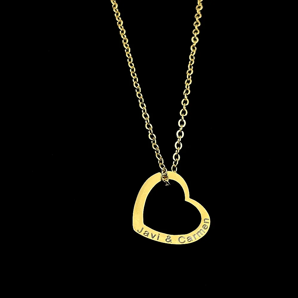 Personalised Love Heart Pendant Necklaces for Women Stainless Steel Custom Engraved Name Necklace Couple Jewelry Collar Pareja
Personalised Love Heart Pendant Necklaces for Women Stainless Steel Custom Engraved Name Necklace Couple Jewelry Collar Pareja
