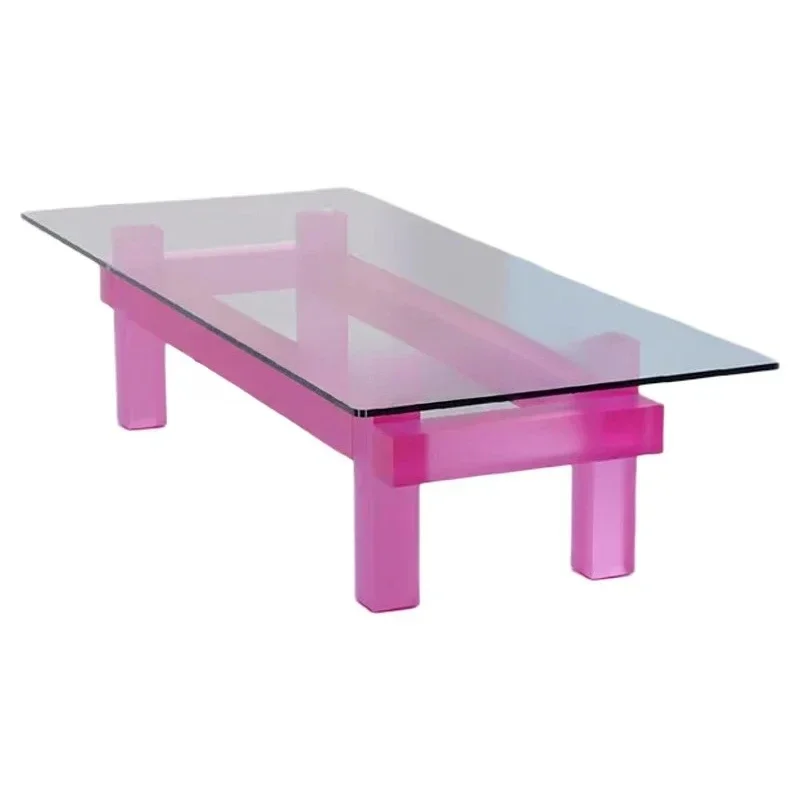 Creative acrylic coffee table cream style coffee table designer light luxury glass tea table9338
Creative acrylic coffee table cream style coffee table designer light luxury glass tea table9338